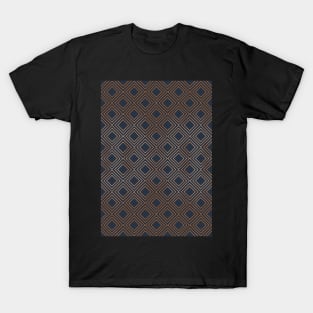 Navy & Copper Geometric Diamond T-Shirt